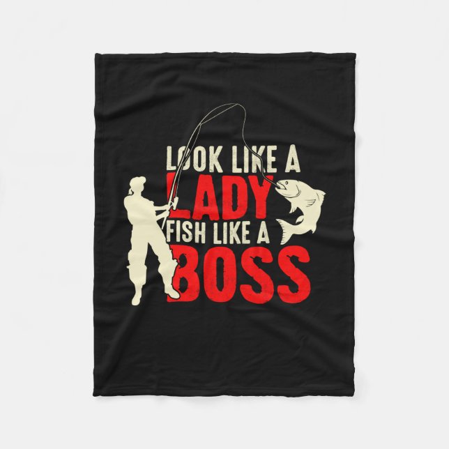 Manta Polar Fisher Gift A Lady Fish Like A Boss (Anverso)