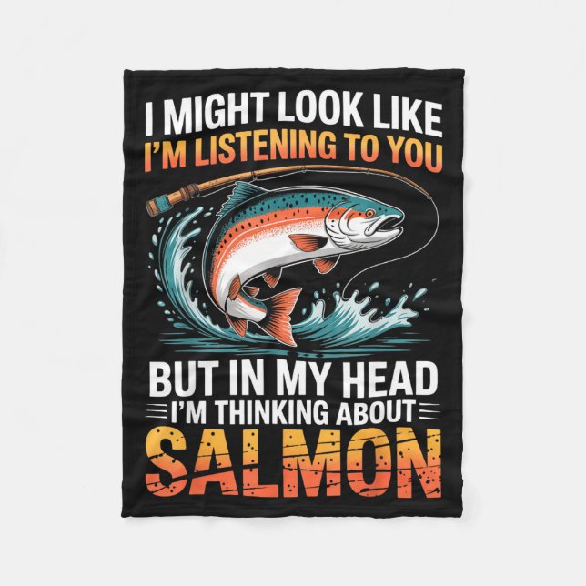 Manta Polar Fisherman Fish Angler Thinking About Salmon Fishin (Anverso)