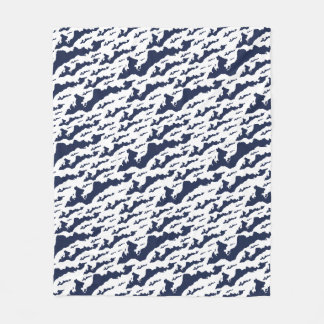 Manta Polar Fishers Island Fleece Blanket – Blue/White