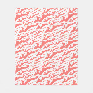 Manta Polar Fishers Island Fleece Blanket – Pink/White
