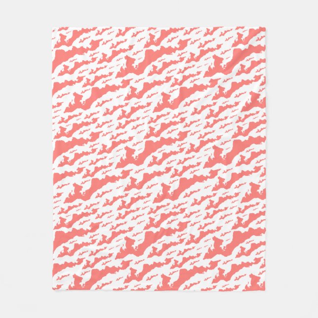 Manta Polar Fishers Island Fleece Blanket – Pink/White (Anverso)