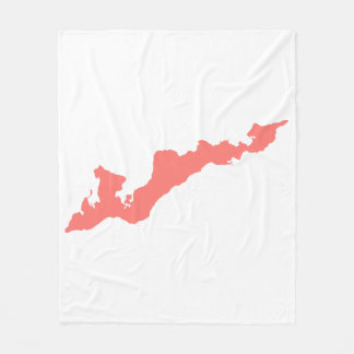 Manta Polar Fishers Island Fleece Blanket – Pink/White – Solo