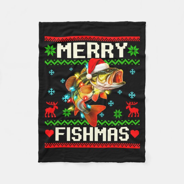 Manta Polar Fishing B Fish Merry Fishmas Fisherman Ugly Christ (Anverso)