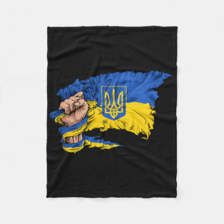 Manta Polar Fist Holding Ukraine Flag 