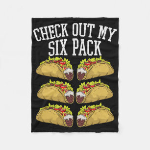 Manta Polar Fitness 6 Pack Tacos Funny Gym Top Para Tac