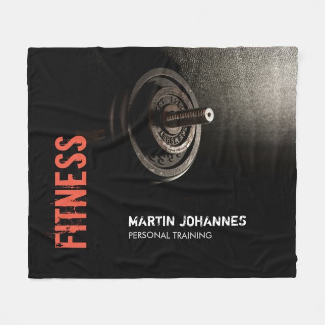 Manta Polar Fitness Personal Trainer Bodybuilding Moderno Shar (Frente (Horizontal))