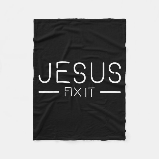 Manta Polar Fix It Jesus Funny Christian Fashion  (Anverso)
