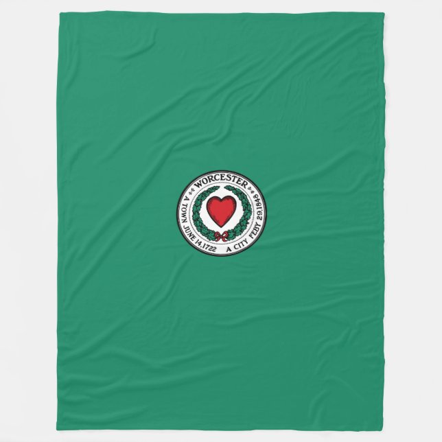 Manta Polar Flag of Worcester, Massachusetts Fleece Blanket (Anverso)