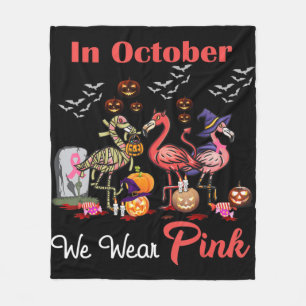 Manta Polar Flamenco En Octubre Nosotros Usamos Rosa Cáncer De