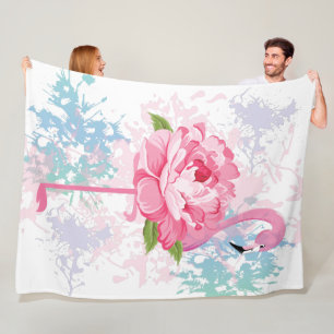 Manta Polar Flamenco pintado a mano