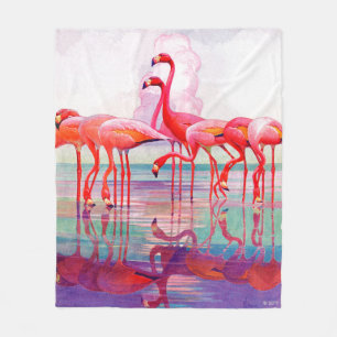 Manta Polar Flamencos rosados de Francisco Lee Jacques