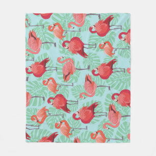 Manta Polar Flamencos rosados: Patrón exótico sin foco.