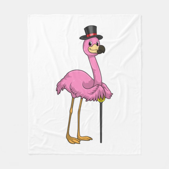 Manta Polar Flamingo como pensionista con palo (Anverso)
