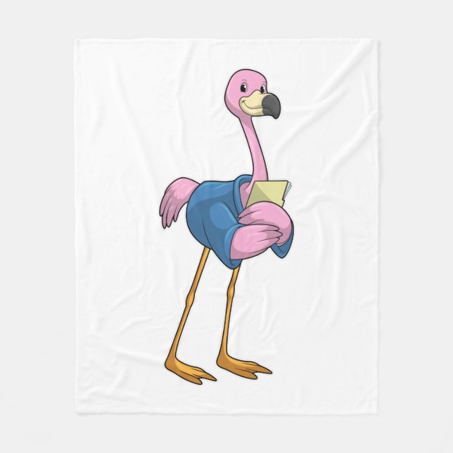 Manta Polar Flamingo como secretario con Notepad (Anverso)
