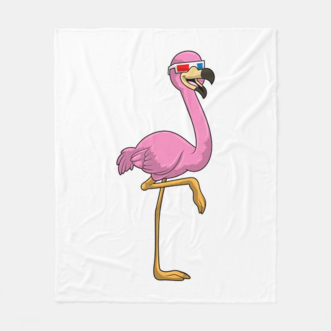 Manta Polar Flamingo con gafas (Anverso)