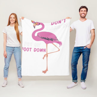 Manta Polar Flamingo con gafas - No me hagas poner el pie