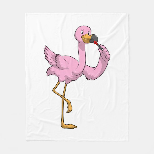 Manta Polar Flamingo con lápiz labial (Anverso)