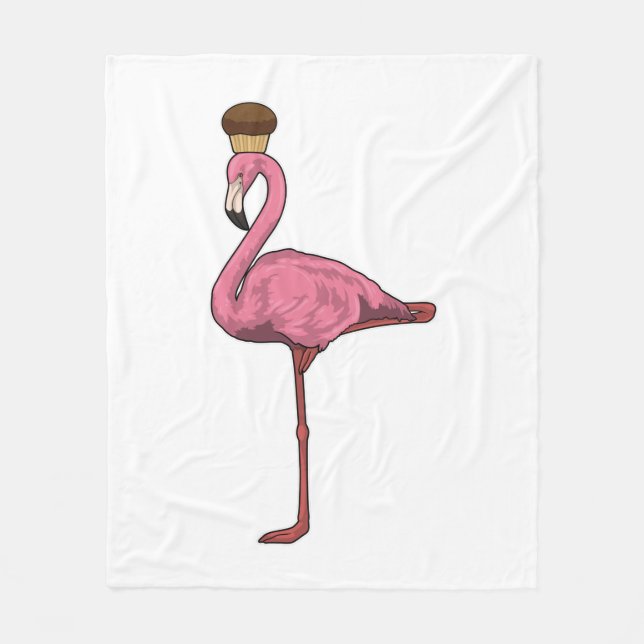 Manta Polar Flamingo con Muffin (Anverso)