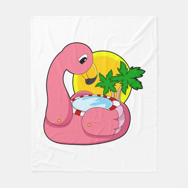 Manta Polar Flamingo con piscina (Anverso)