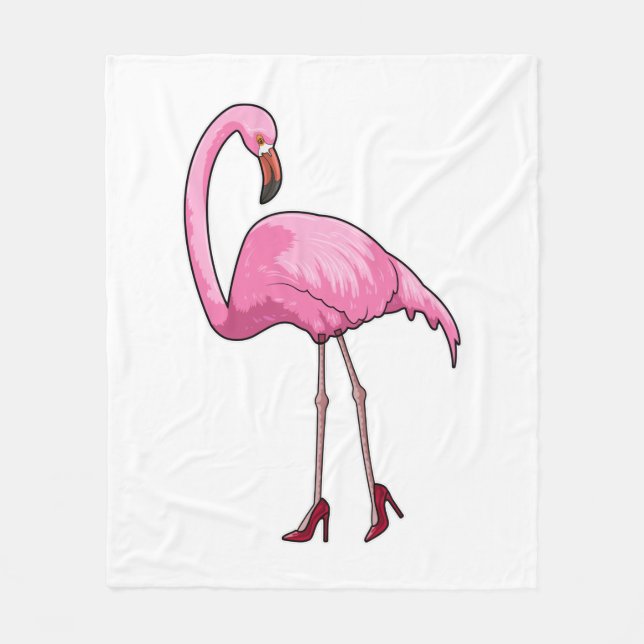 Manta Polar Flamingo con tacones altos (Anverso)