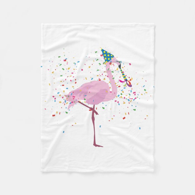 Manta Polar Flamingo de fiesta - Animales con Fiesta (Anverso)