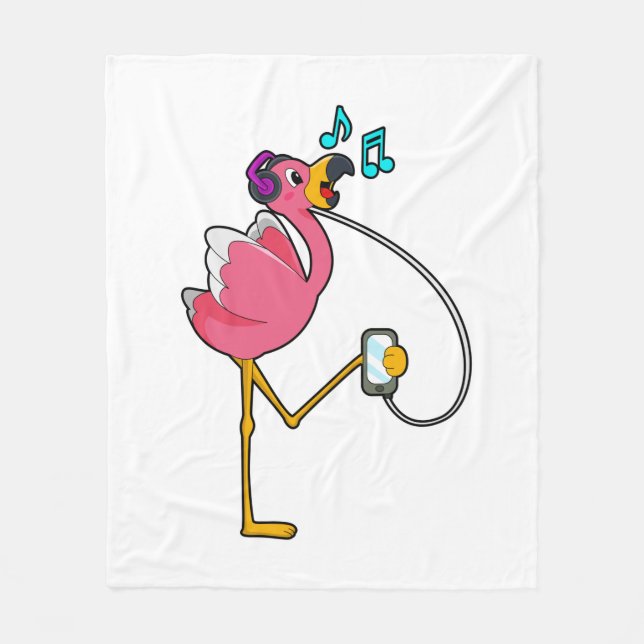 Manta Polar Flamingo en Music with Headphone (Anverso)