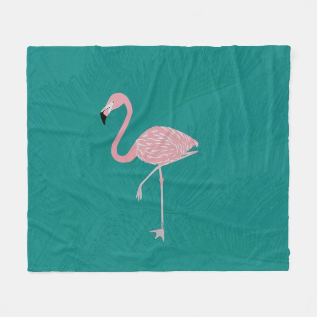 Manta Polar Flamingo Fleece Blanket (Frente (Horizontal))