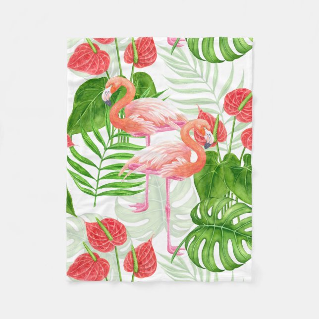 Manta Polar Flamingo garden (Anverso)