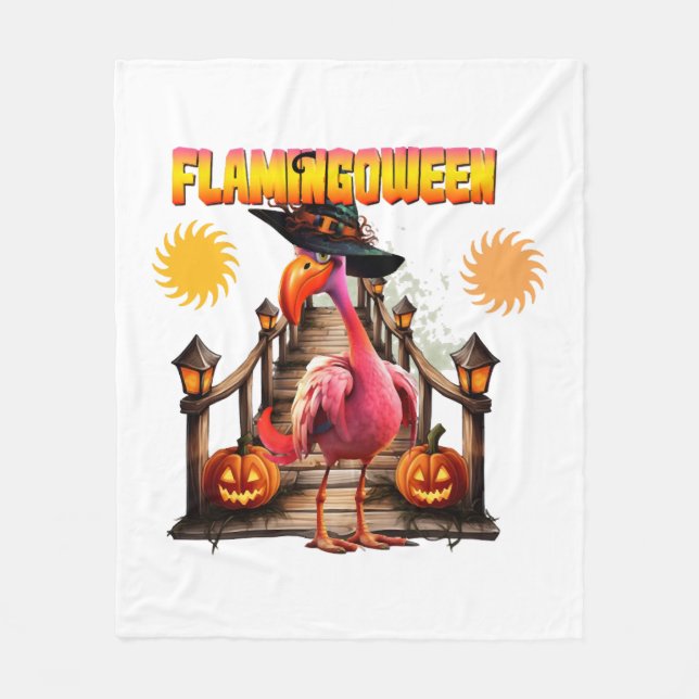 Manta Polar Flamingo Halloween (Anverso)