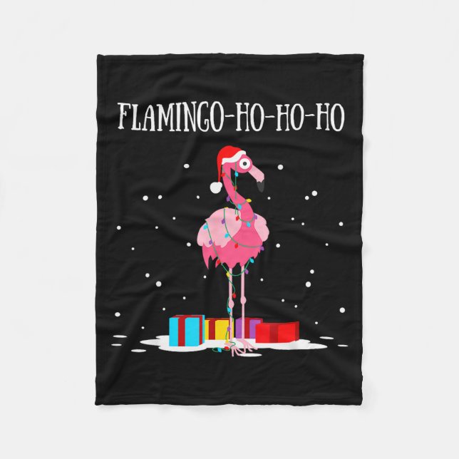 Manta Polar Flamingo Ho Ho Ho Nk Christmas Tree Lights Chain X (Anverso)