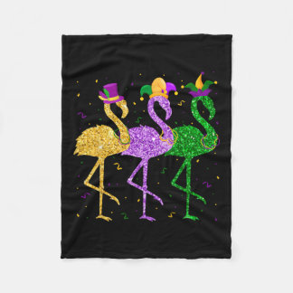 Manta Polar Flamingo Mardi Gras Divertidas Máscara Carnaval Pa
