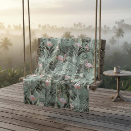 Manta Polar Flamingo Orquídea Patrón Tropical ID868