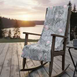 Manta Polar Flamingo Orquídea Trópico Patrón Gris ID868