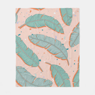 Manta Polar Flamingo rosa tropical, fondo vintage de verano.