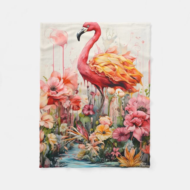 Manta Polar Flamingo Tropical Fantasy Paradise Bloom (Anverso)