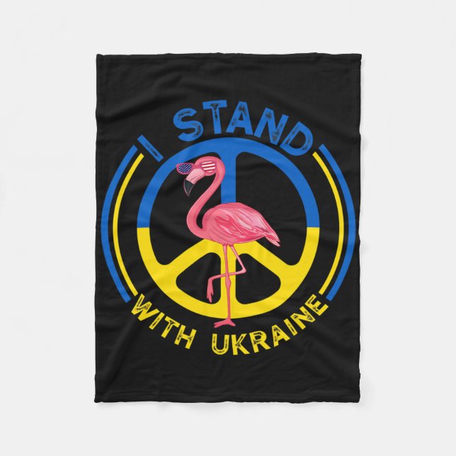 Manta Polar Flamingo Ukraine I Stand With Ukraine Flag Support (Anverso)