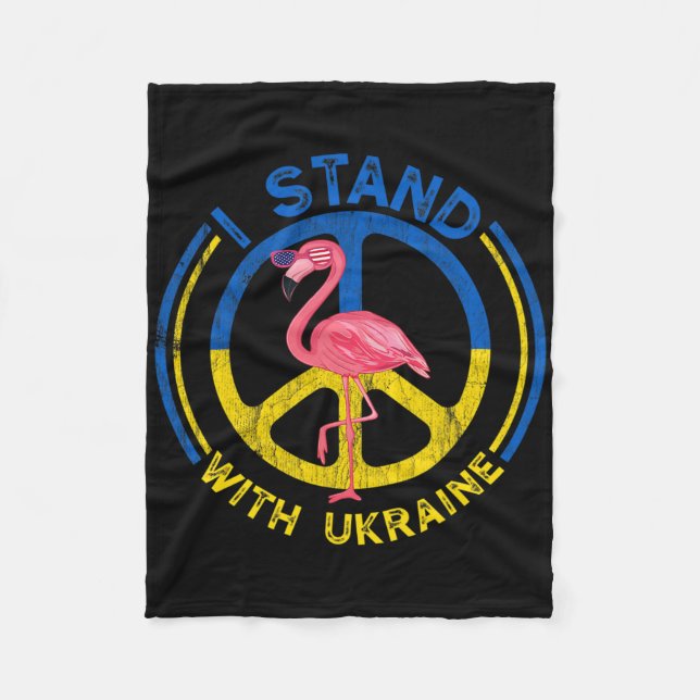 Manta Polar Flamingo Ukraine I Stand With Ukraine Flag Support (Anverso)