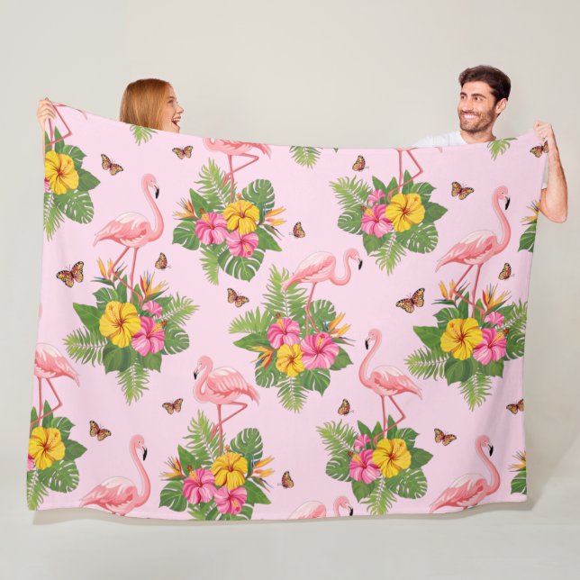 Manta Polar Flamingo y mariposas 1 (In situ)