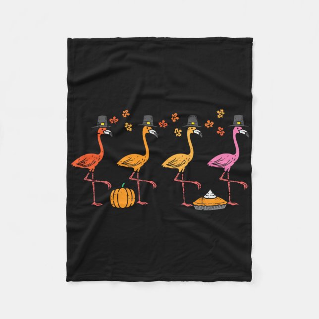 Manta Polar Flamingos Flamingos Gracioso Caída Ave Otoño (Anverso)