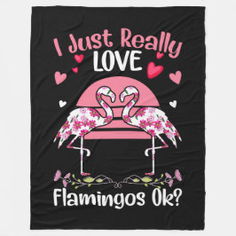 Manta Polar Flamingos Fleece Blanket