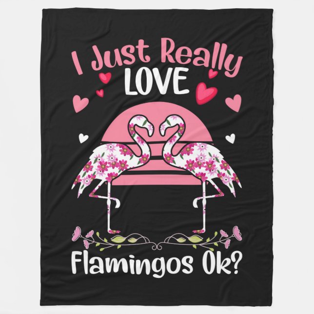 Manta Polar Flamingos Fleece Blanket (Anverso)