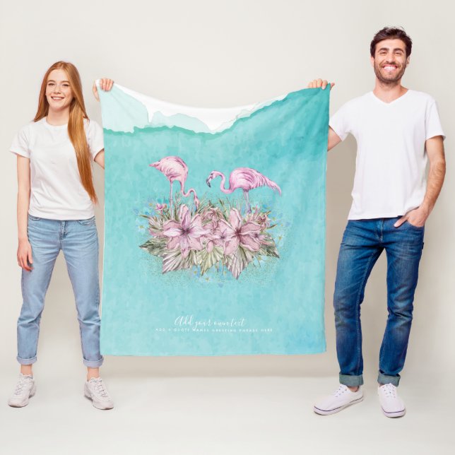 Manta Polar FLAMINGOS Personalizados (In situ)