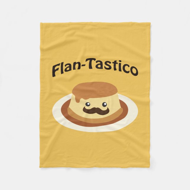 Manta Polar ¡Flan-Tastico! Cute Flan (Anverso)