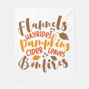 Manta Polar Flandes Hay Rides Pumpkins Cider Sale Fuegos