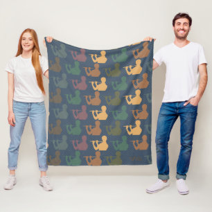 Manta Polar Flauta de flauta vintage Lover Blanket Gift Flutis