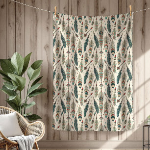 Manta Polar flecha de las plumas étnicas autóctonas de Boho Au
