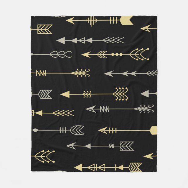 Manta Polar Flecha étnica: diseño de patrón sin foco (Anverso)