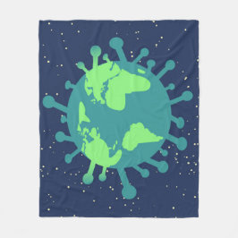 Manta Polar Fleec Global Pandemia (Partícula Virus) (Infección