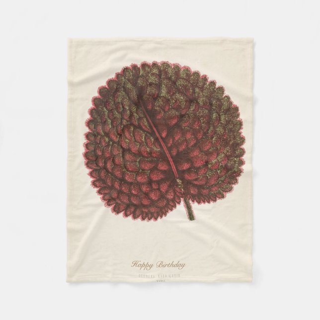 Manta Polar Fleece Blank de regalo del jardín de cumpleaños pe (Anverso)