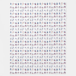 Manta Polar Fleece Blanket - Beach Huts